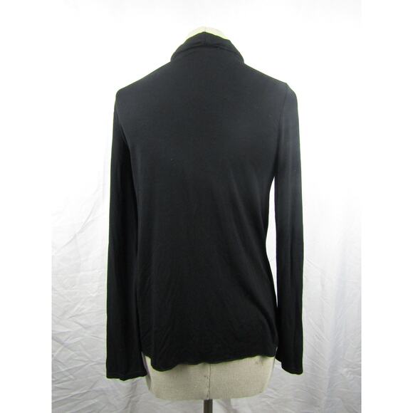 Urban CoCo Black Drape Front Open Cardigan Sweater Size Medium - Picture 6 of 13